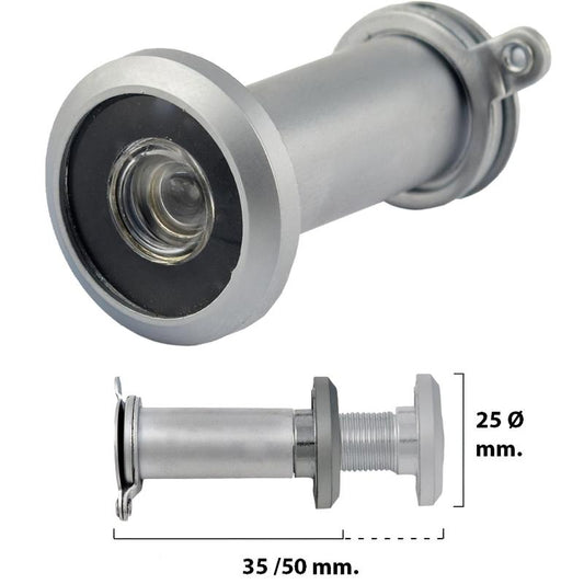 Mirilla Puerta 35-50 Mm. Plateada Mate (blister 1 Pieza)_0