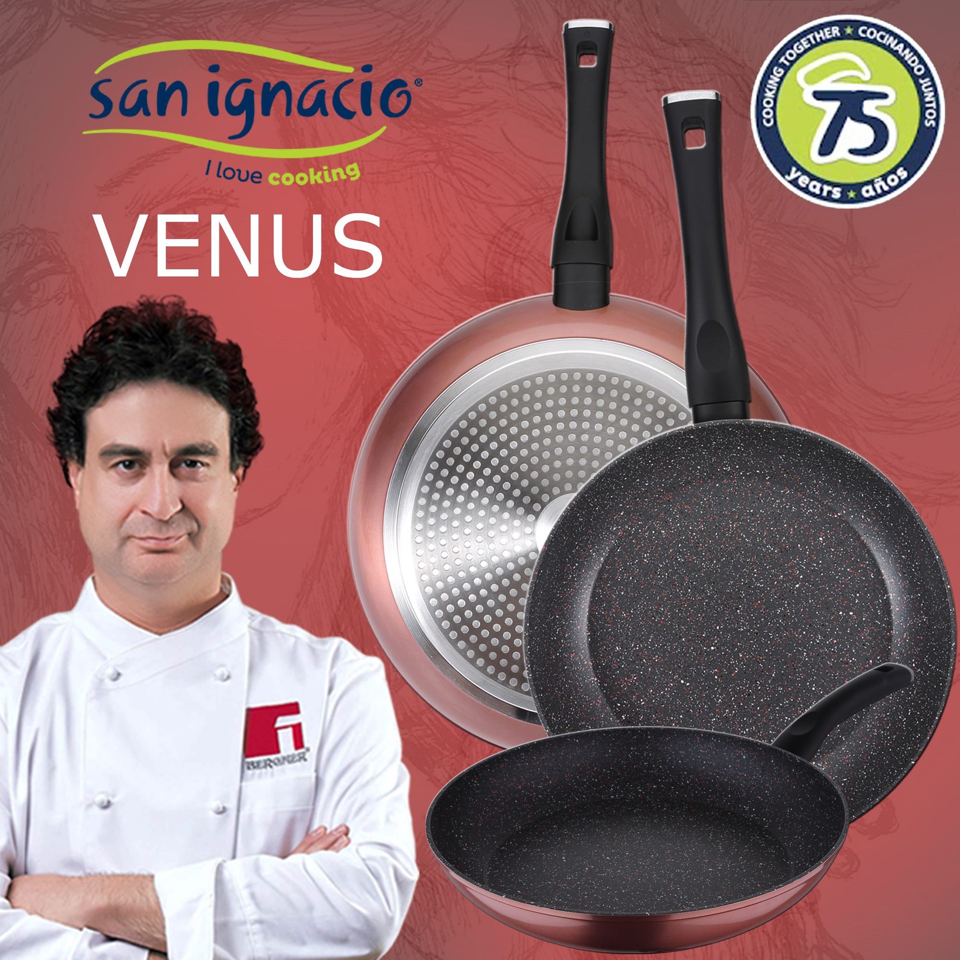 Pack De 3 Sartenes Ø20/24 Y 28 Cms + Utensilio Multiusos La Croquetera Con 4 Moldes Con 20 Bandejas De Conservación_1