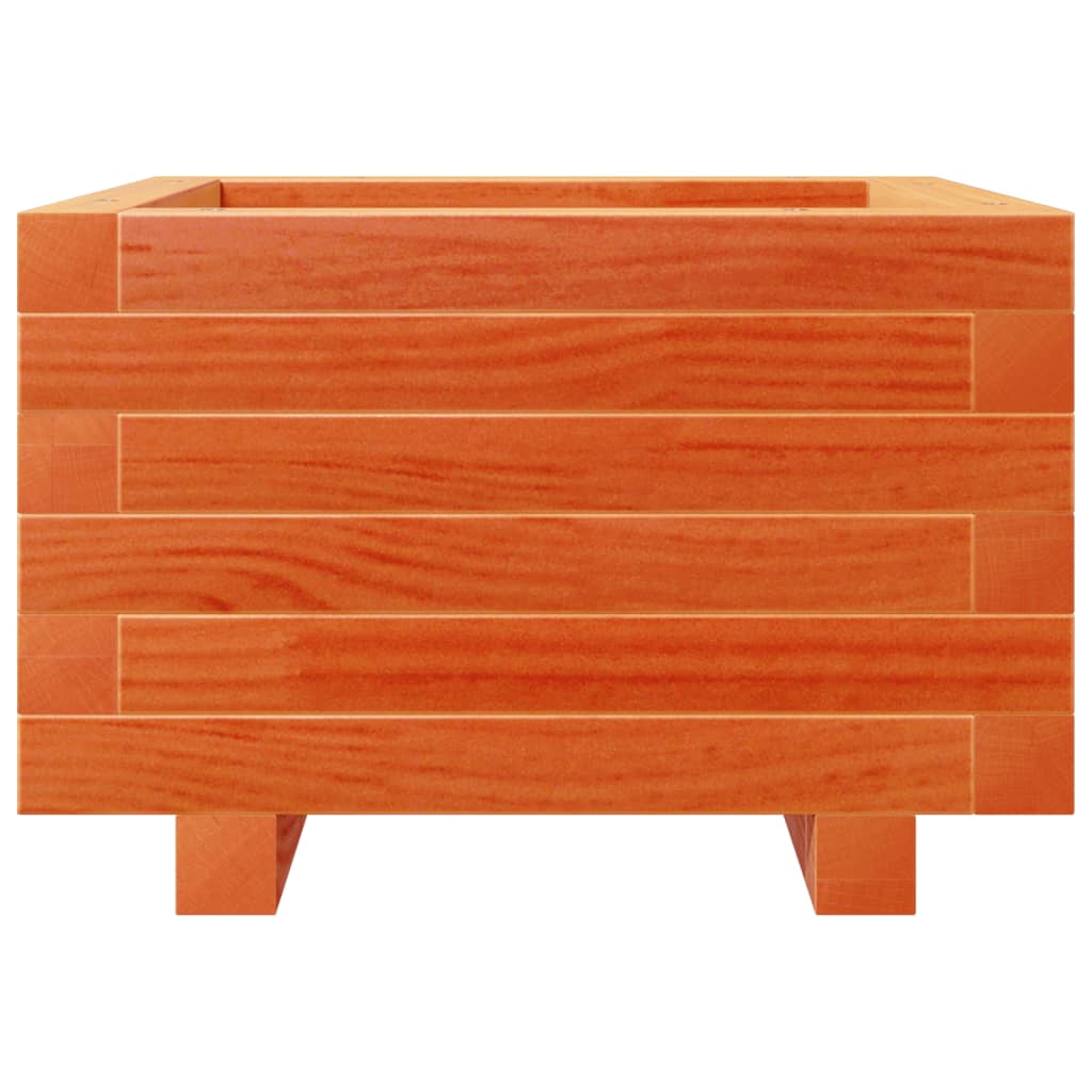 Jardinera Madera Maciza De Pino Marrón Cera 40x40x26,5 Cm_4
