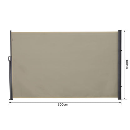 Outsunny Toldo Lateral Retráctil 180x300cm Protección Privacidad Solar Para_2