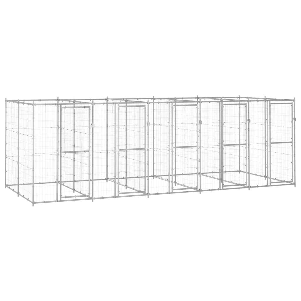 Perrera De Exterior De Acero Galvanizado 12,1 M²_1