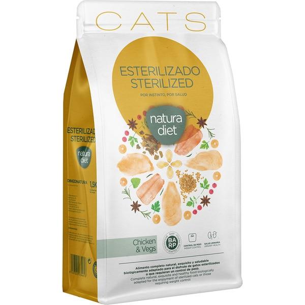 Natura Diet Cats Sterilized Chicken &amp; Vegs Ração para gatos esterilizados 3 kg