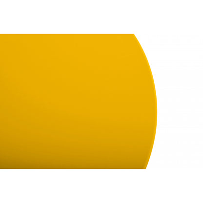 Mesa Auxiliar, Mesa De Jardín Redonda De Acero Epoxi Amarillo 49x45cm- Muebles De Jardín_1