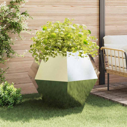 Jardinera 2 Uds. Plateado 100 X 100 X 80 Cm Acero Inoxidable_3
