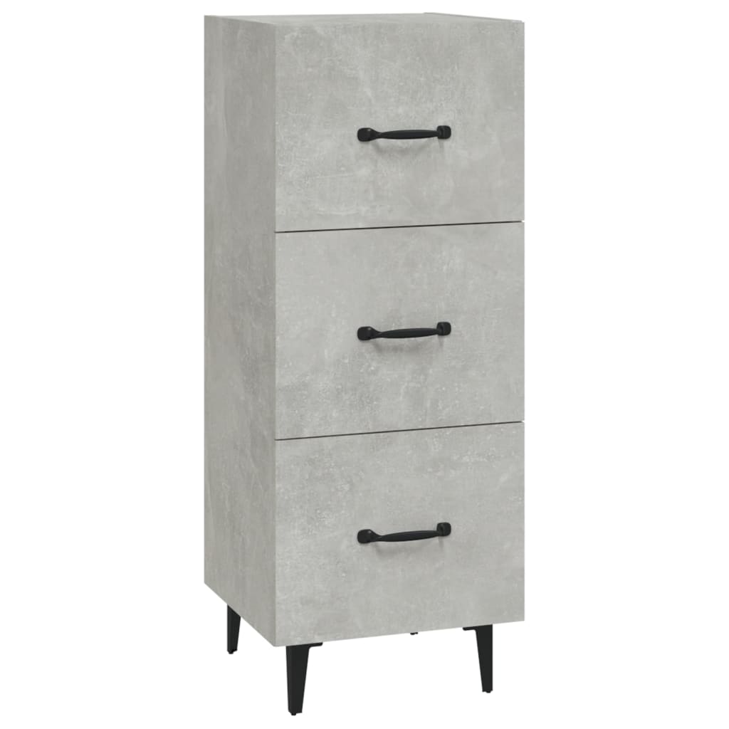 Aparador De Madera Contrachapada Gris Hormigón 34,5x34x90 Cm / Vetonek_3