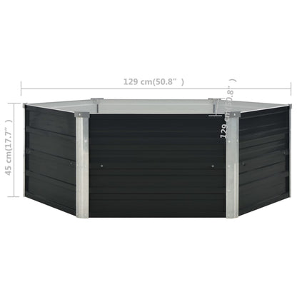 Jardinera Elevada Acero Galvanizado Gris Antracita 129x129x45cm_5