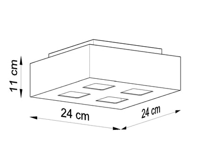 Aplique De Techo Mono 4 Blanco, Gu10_5