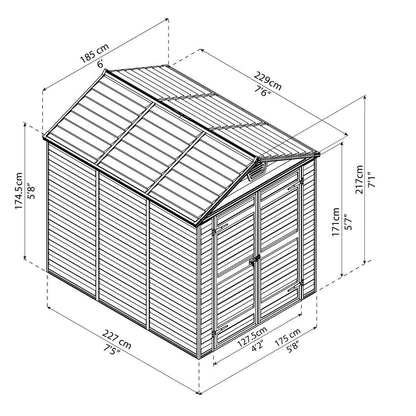Telheiro de jardim Skylight Amber 185x229 cm Canopia da Palram