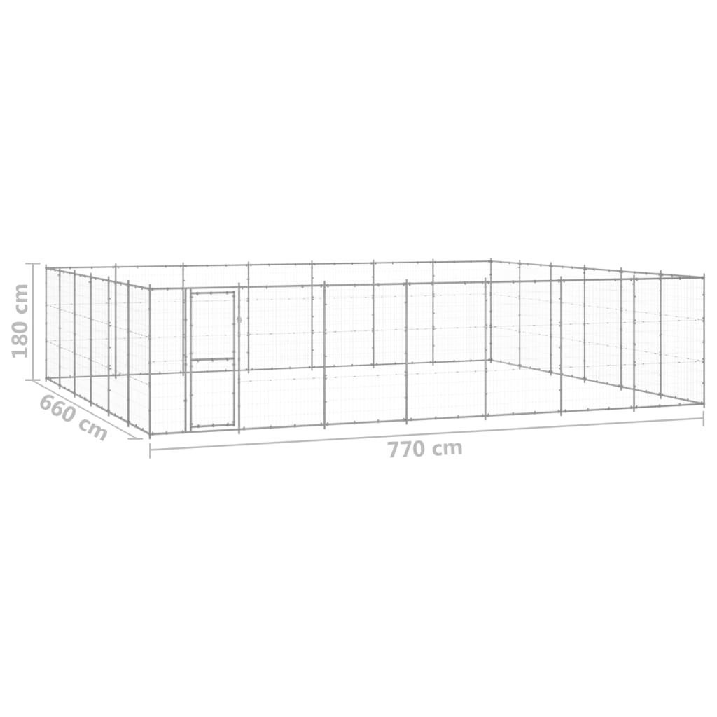 Perrera De Exterior De Acero Galvanizado 50,82 M²_5