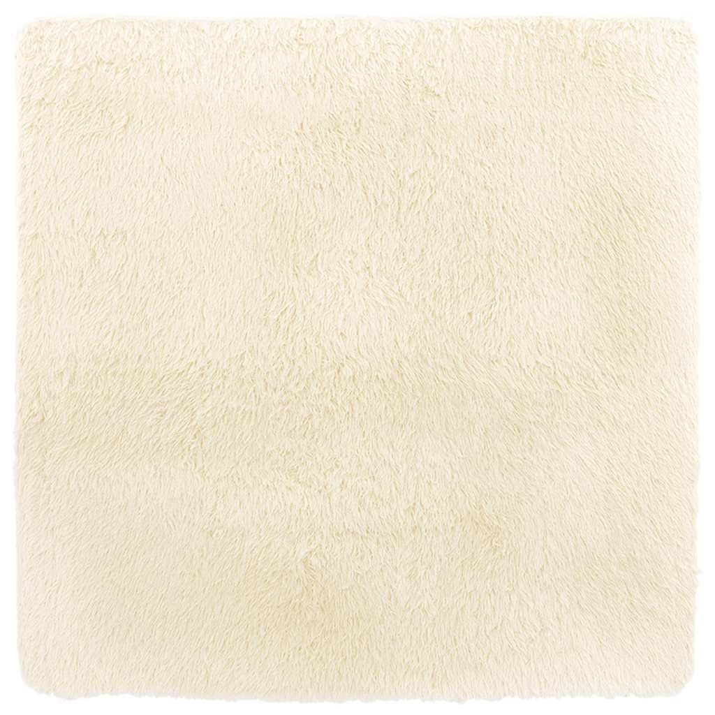 Vidaxl Alfombra Peluda De Pelo Largo Navarra Crema 240x240cm Poliéster_0