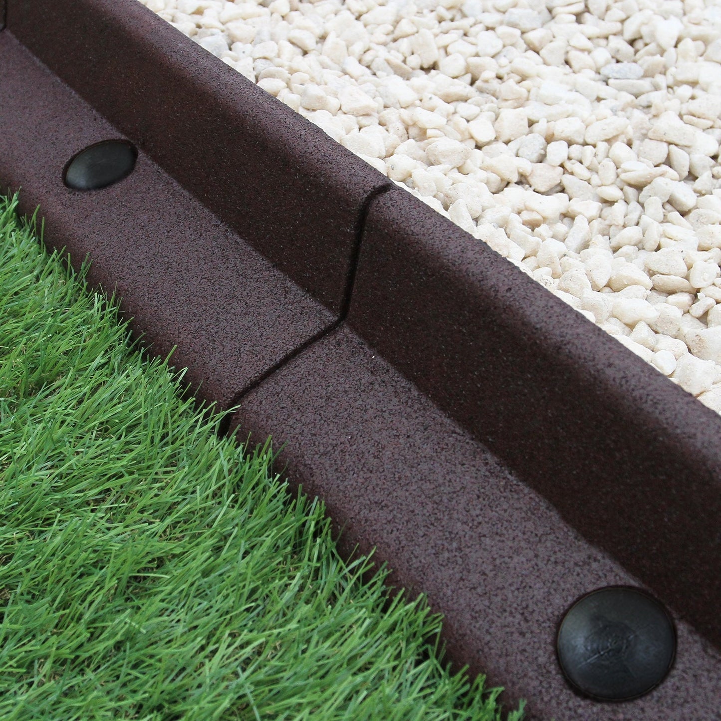 Bordes De Césped Marrón Flexibles Jardín Bordes De Césped Paquete De 36 X 1.2m_2