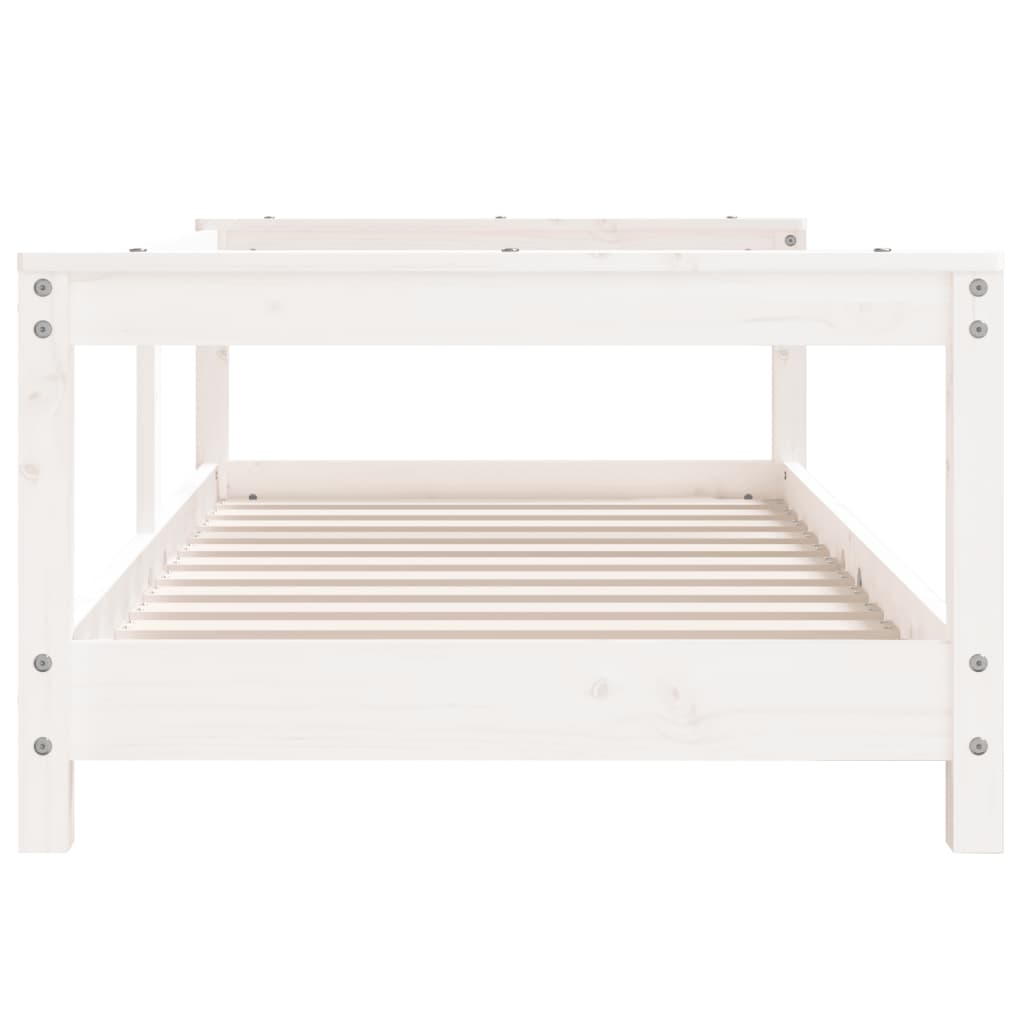 Estructura De Cama Para Niños Madera De Pino Blanco 70x140 Cm / Vetonek_3