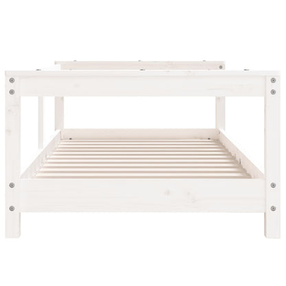 Estructura De Cama Para Niños Madera De Pino Blanco 70x140 Cm / Vetonek_3