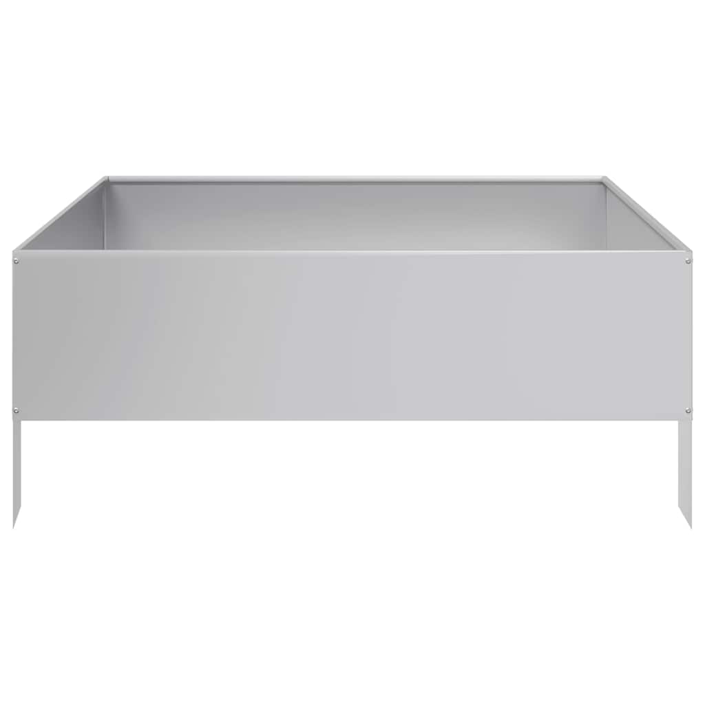 Jardinera De Acero Galvanizado 100x100x25 Cm_3