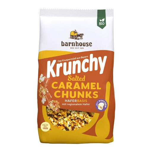 Muesli de aveia crocante com pedaços de caramelo salgado BIO Barnhouse 500 g