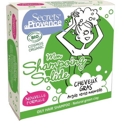 Champô sólido Secrets de Provence para cabelos oleosos 85 g