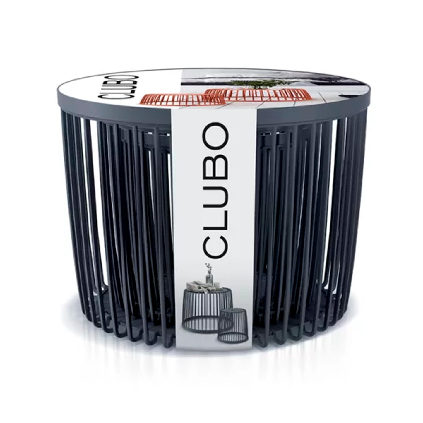 Cesta De Jardín Soporte - Mesa Auxiliar Decorativa Clubo , Dimensiones (mm) 590x590x455, Color Antracita