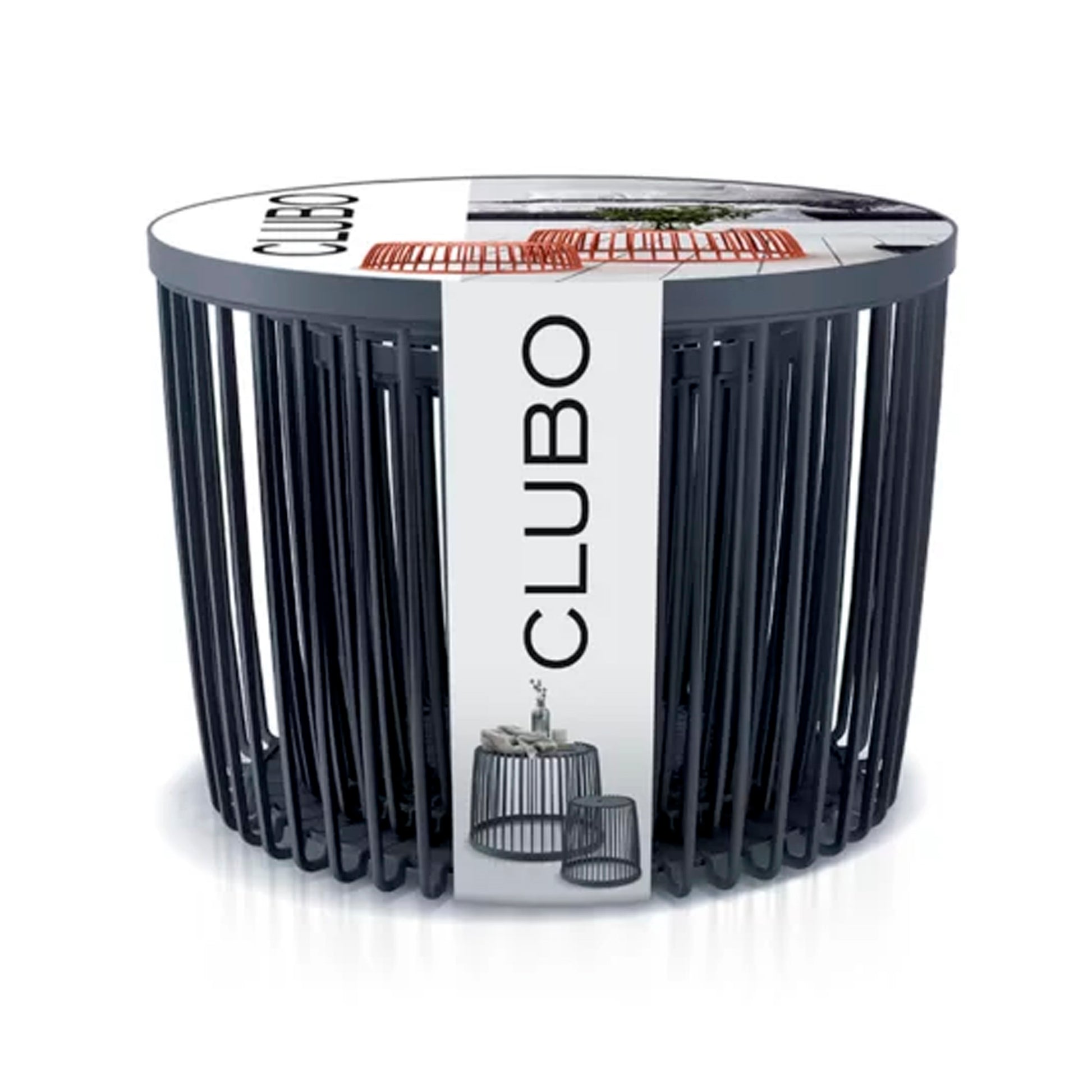 Cesta De Jardín Soporte - Mesa Auxiliar Decorativa Clubo , Dimensiones (mm) 590x590x455, Color Antracita