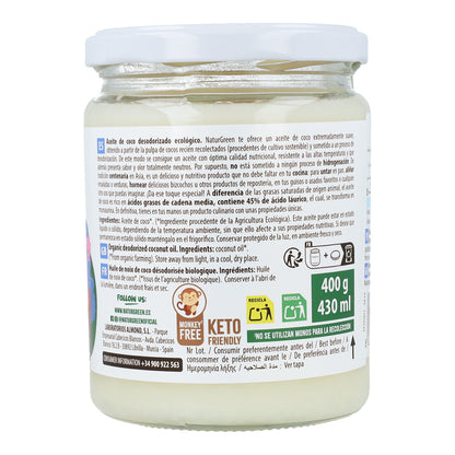 Óleo de coco Cuisine Naturgreen 430 ml