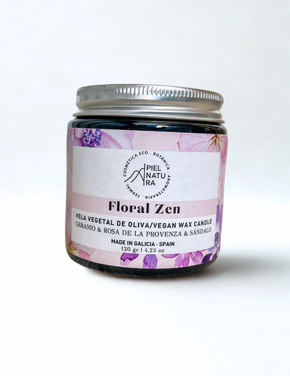 Vela Aromática Natural Rosa, Geranio Y Sándalo Floral Zen, Piel Natura 120 G_0