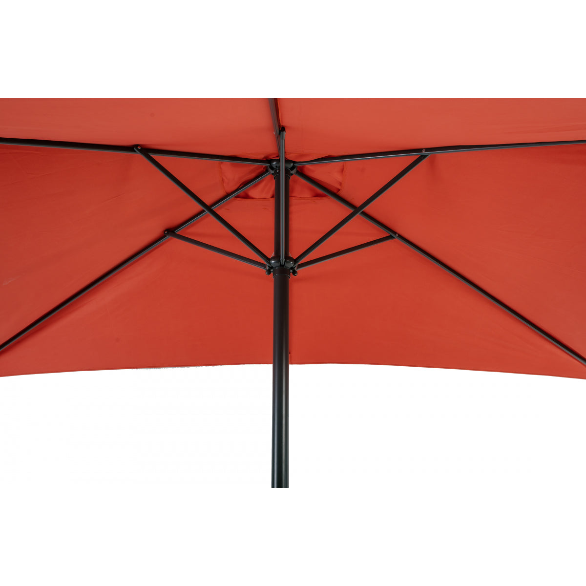 Sombrilla Rectangular 2x3m De Aluminio Y Poliéster Naranja Con Manivela - Sombrilla Recto - Mobiliario De Jardín_1