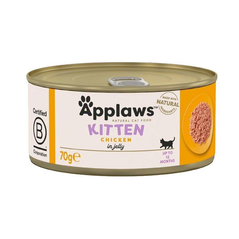 Applaws Cat 70g Comida Húmida de Frango em Lata para Gatinhos Natural Sem Grão
