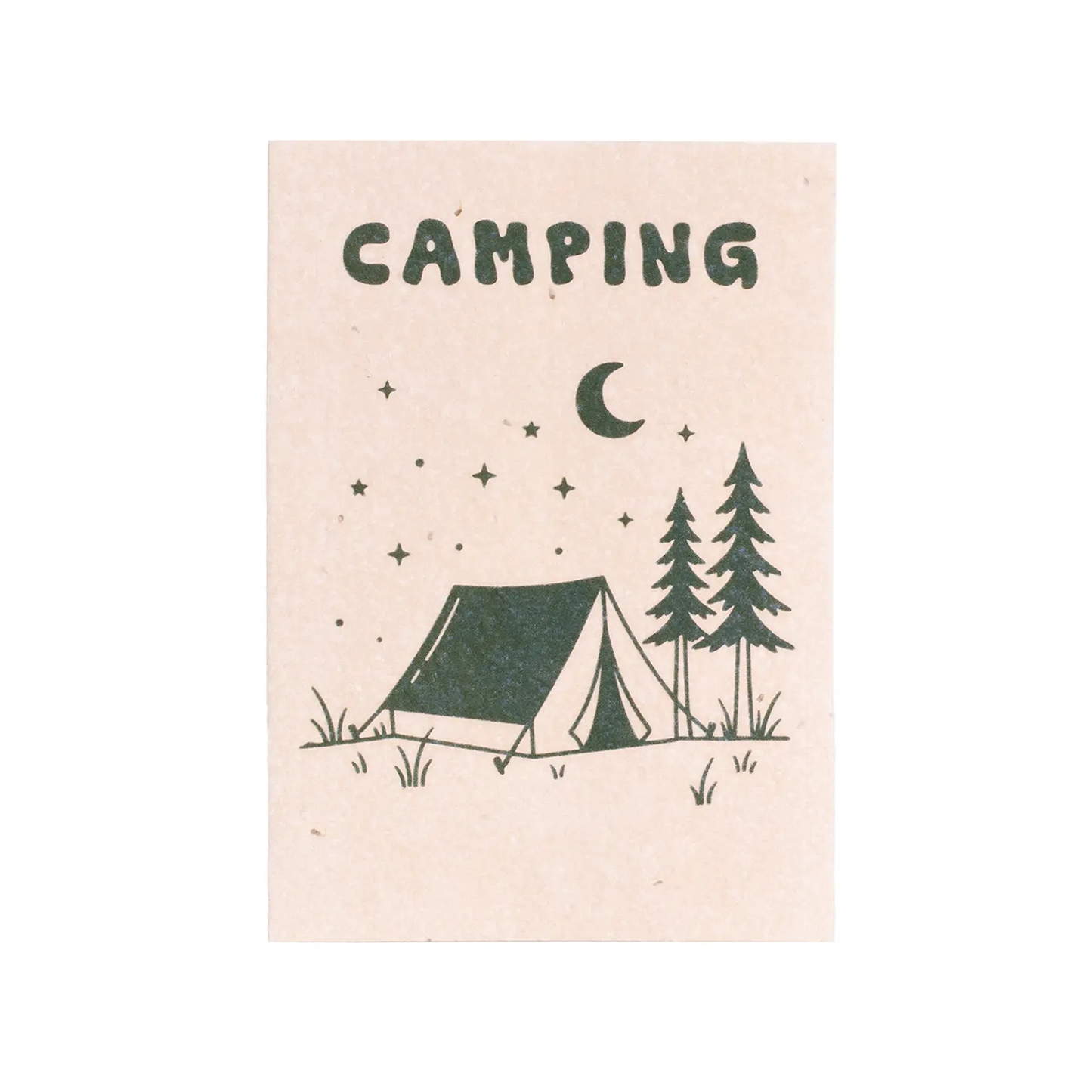 Postal Plantable Camping Semillas de Manzanilla | Papel de Algodón Reciclado | Regalo Original - Resetea_0