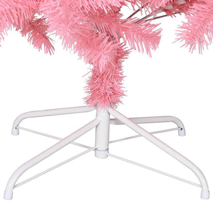 Vidaxl Árbol De Navidad Artificial Con Soporte Pvc Rosa 180 Cm_5