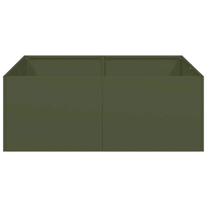 Jardinera Acero Verde Oliva 80x80x30 Cm_2