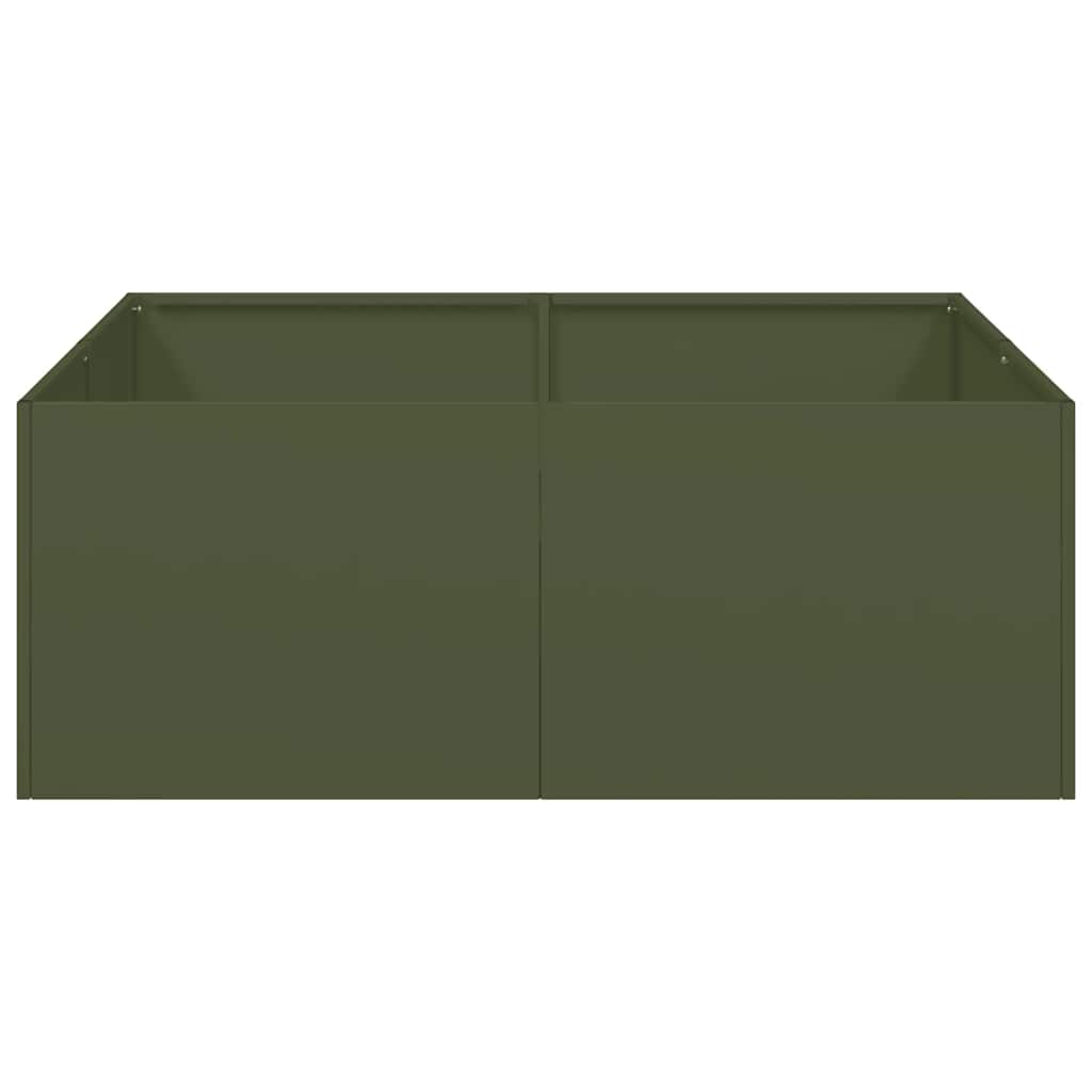 Jardinera Acero Verde Oliva 80x80x30 Cm_3