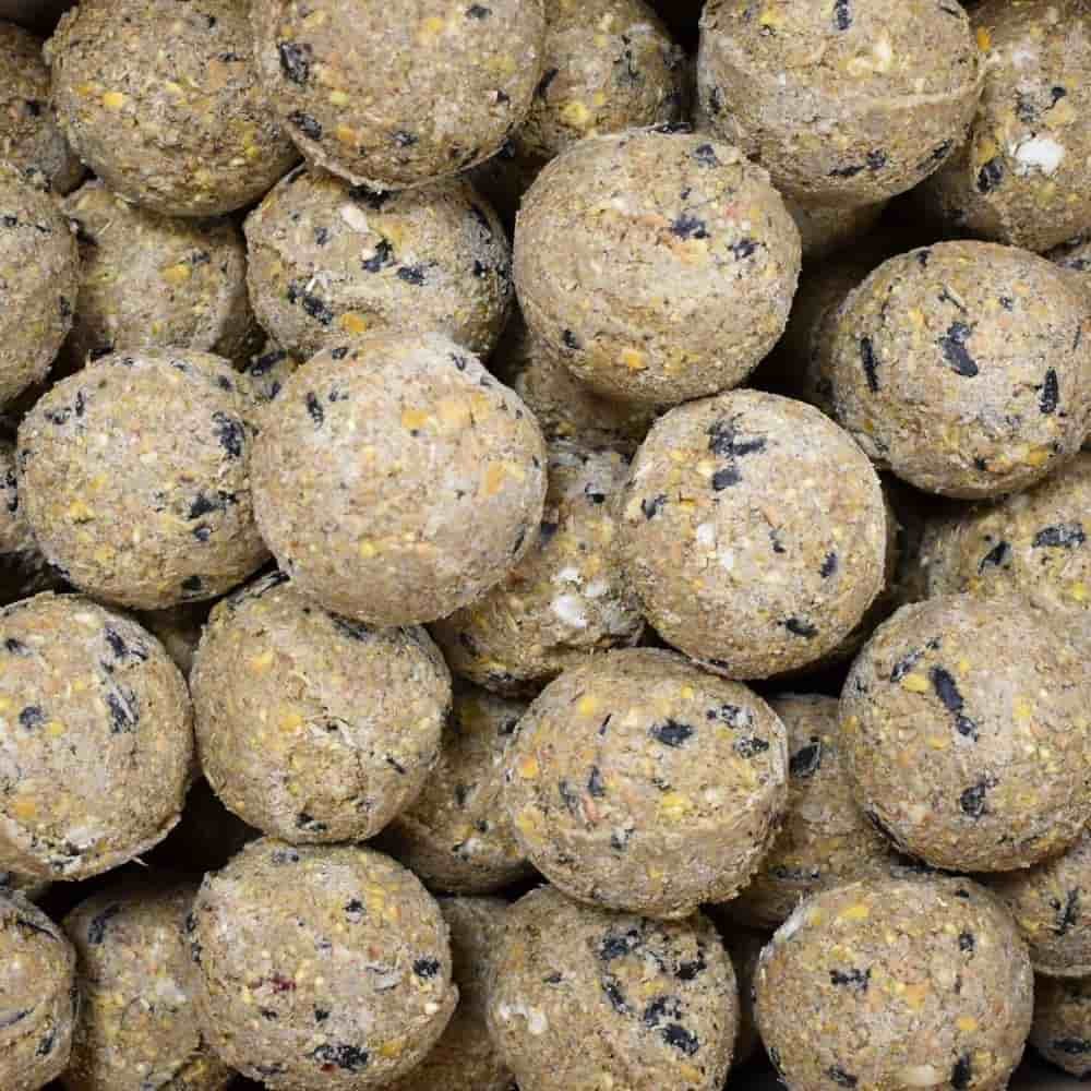 Comida Para Pájaros Silvestres, Bolas De Grasa Con Insectos, 100 X 90 Gramos Sin Red_0