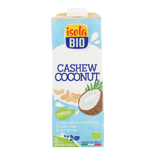 Bebida de coco e caju sem glúten Isola Bio 1 L