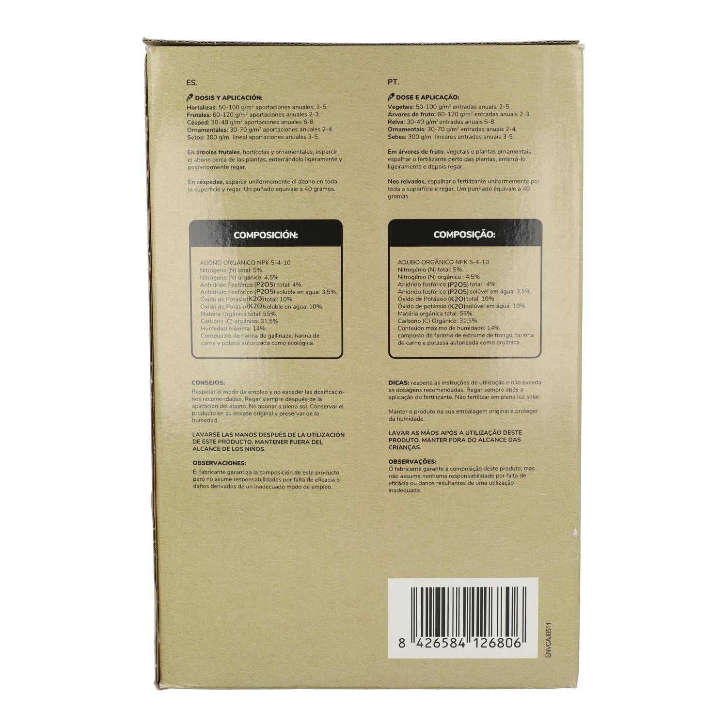 Fertilizante ECO Universal Planeta Huerto 2 Kg