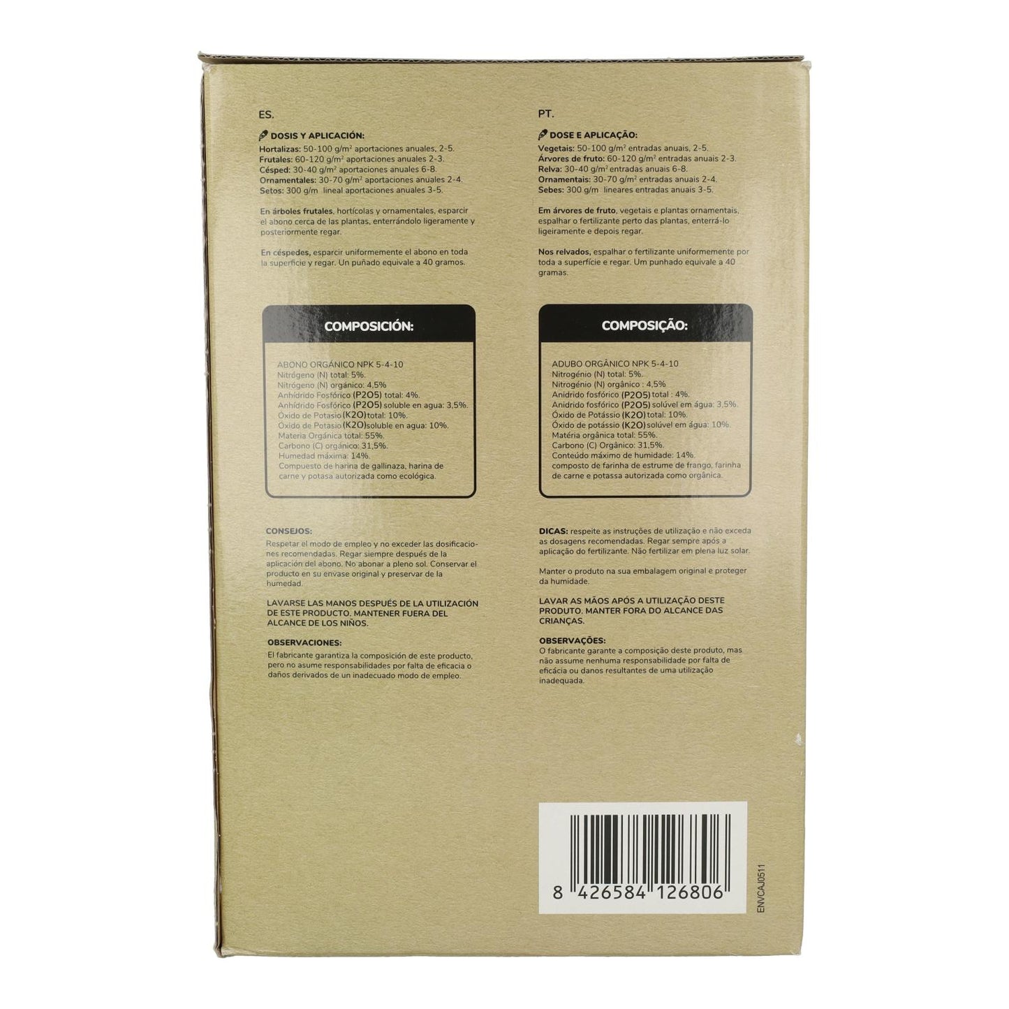 Fertilizante ECO Universal Planeta Huerto 2 Kg