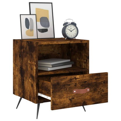 Mesita Noche 2 Uds Madera Ingeniería Roble Ahumado 40x35x47,5cm_2