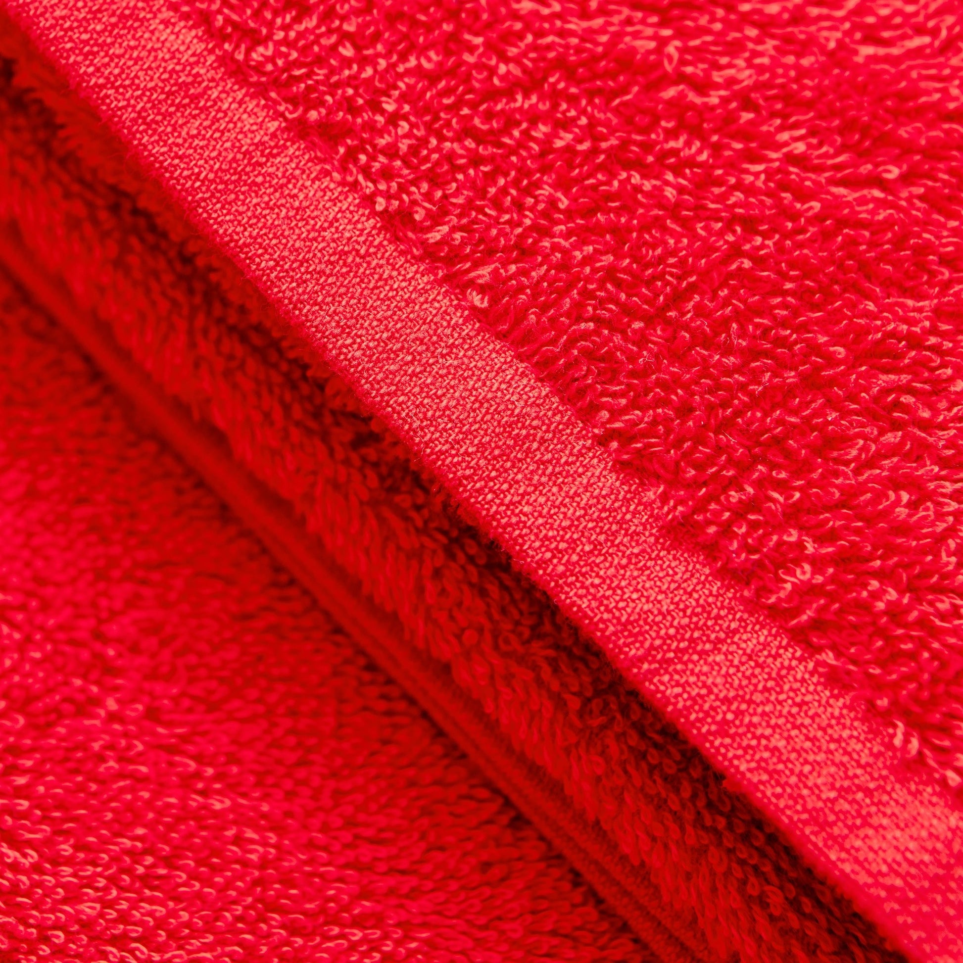 Set Toallas 3pcs: Toalla De Tocador (30x50cm) + Toalla De Manos (50x90cm) + Toalla De Baño (70x140cm) 450gsm 100%algodon Rojo Con Manzana Blanca Bene_3