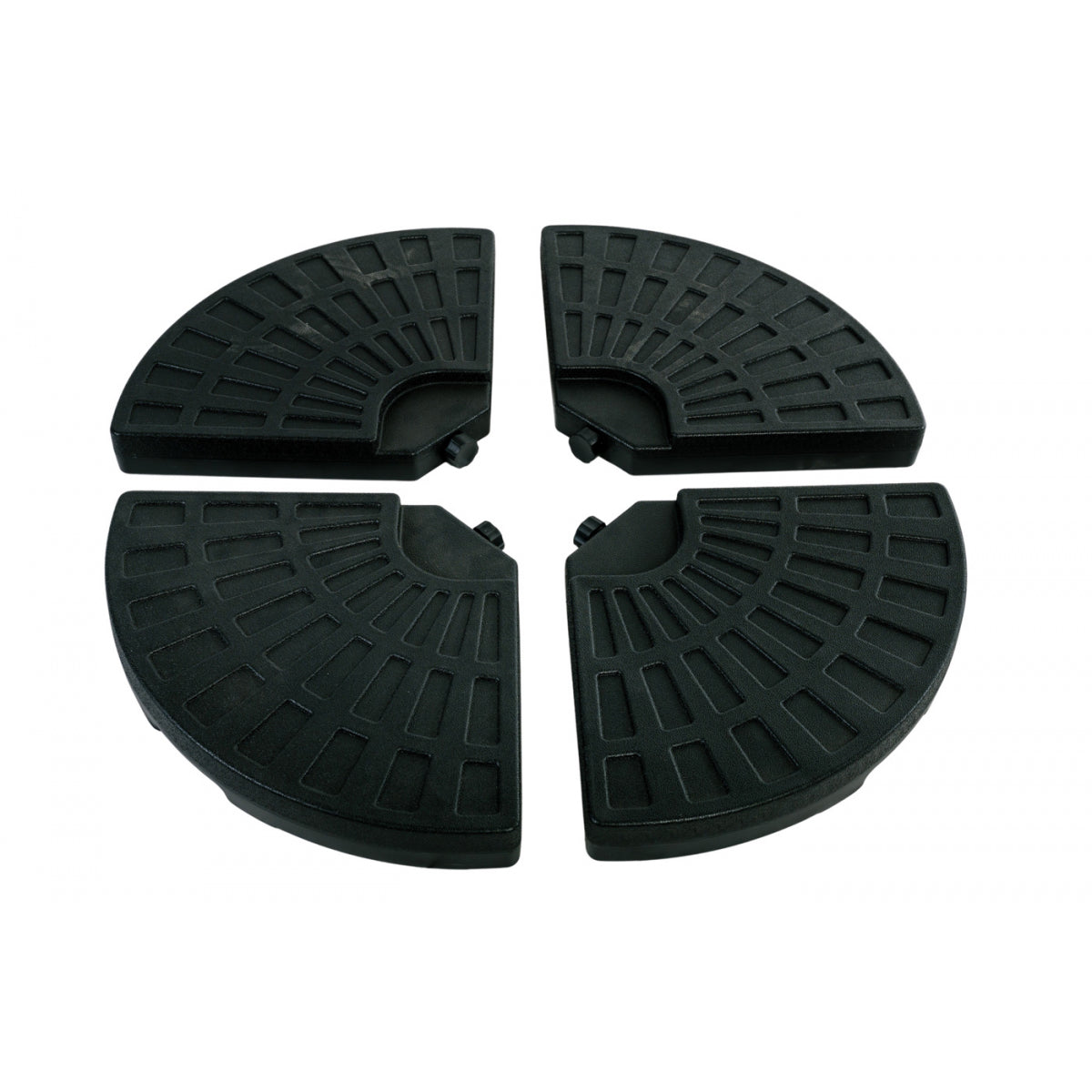 Pie De Sombrilla Juego De 4 Almohadillas Estabilizadoras De Plástico 13l Mango De Metal Relleno De Agua 52 L O 66 Kg Negro - Mobiliario De Jardín_1
