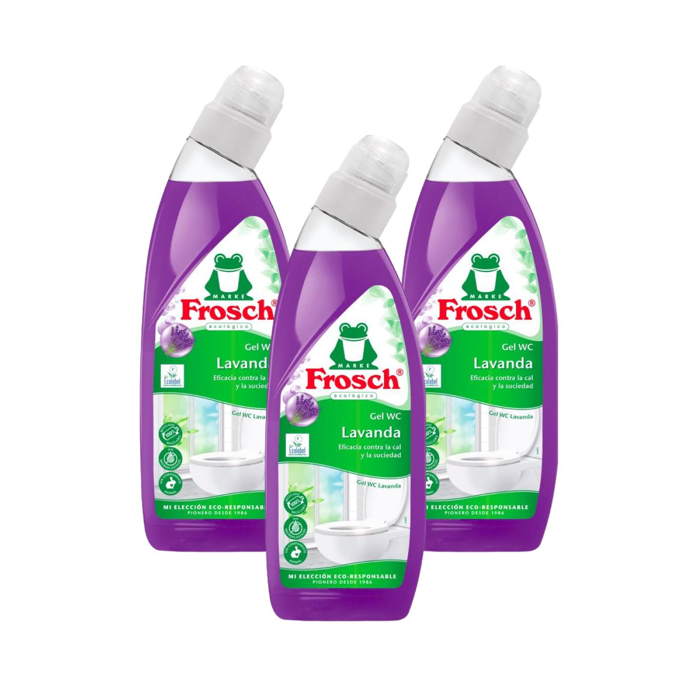 EMBALAGEM COM 3 X Gel de Limpeza Sanitária Eco Frosch Lavanda 750 ml