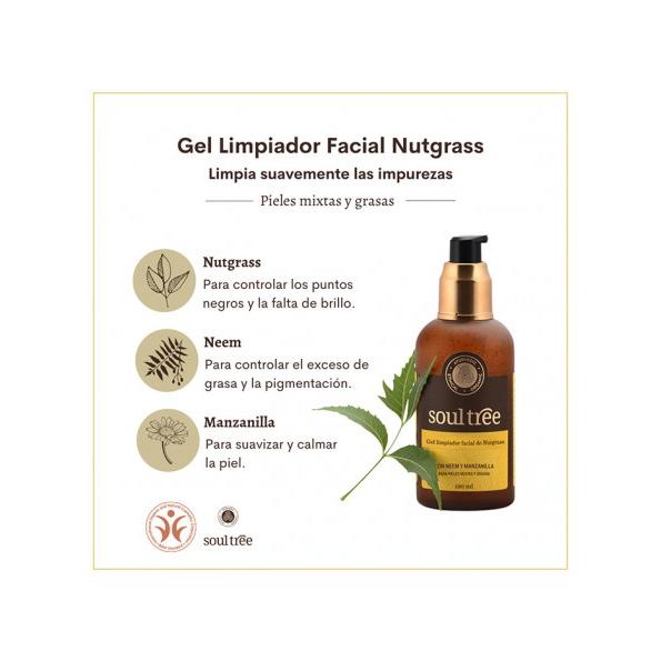 Nutgrass Soultree Gel de Limpeza Facial La Rueda Natural 120 ml