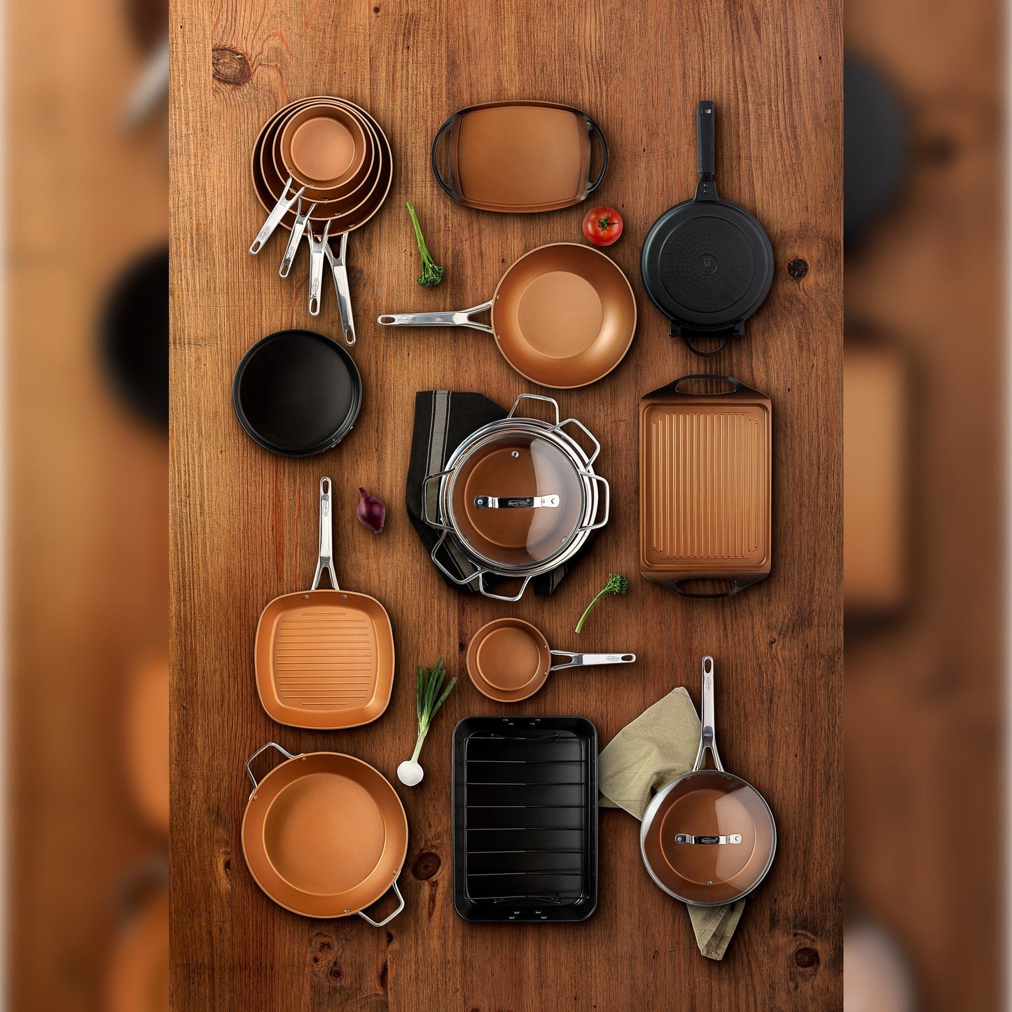 Asador Doble Redondo 26cm Aluminio Fundido Ind Origen