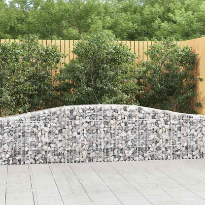 Cestas De Gaviones 3 Uds Forma De Arco Hierro 400x30x60/80 Cm_1