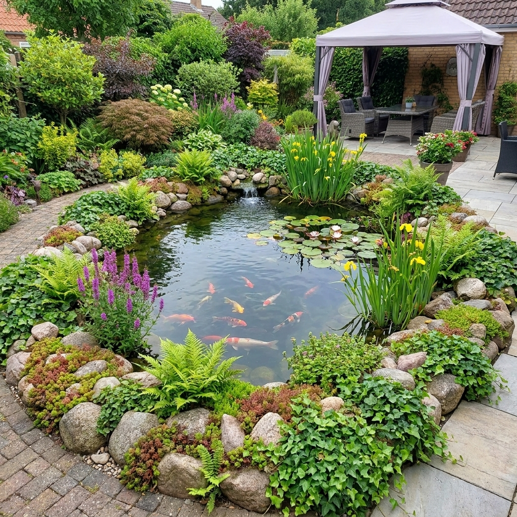 Plantas Borde Estanque 2-3m2 - Sedum - Helecho Exterior - Hedera - 24 Plantas_1