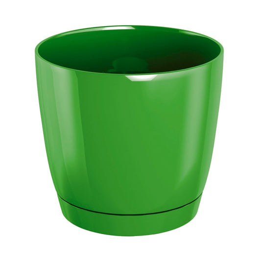 Maceta Redonda De Plastico Coubi Round P En Color Verde Oliva 15,5 (largo) X 15,5 (ancho) X 14,2 (altura) Cm_0