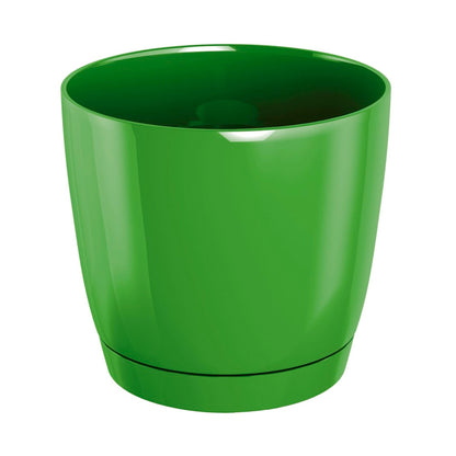 Maceta Redonda De Plastico Coubi Round P En Color Verde Oliva 13,5 (largo) X 13,5 (ancho) X 12,4 (altura) Cm_0