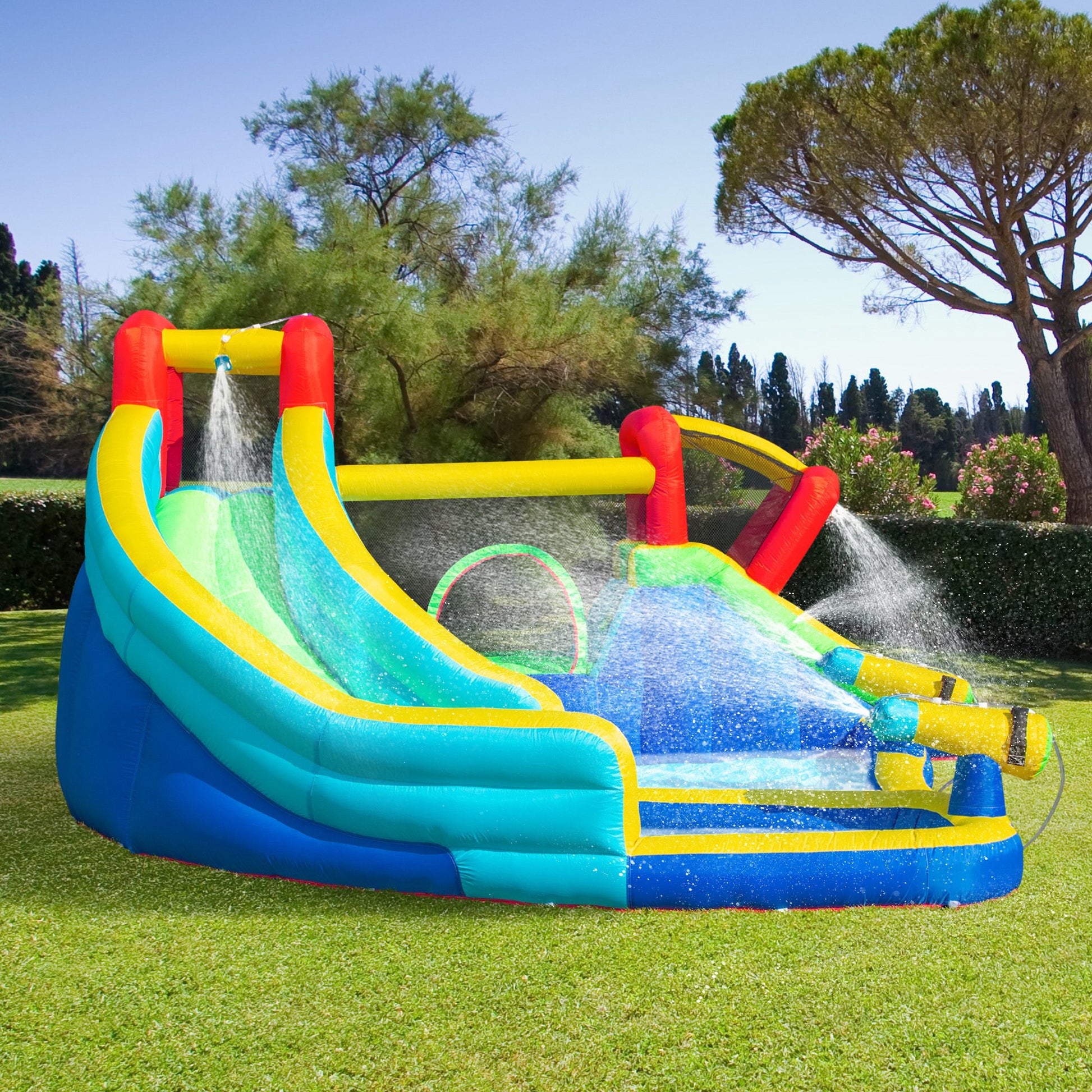 Outsunny Castillo Hinchable Para Niños +3 Años 385x365x200 Cm Multicolor_1