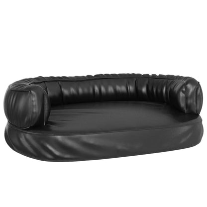 Vidaxl Cama Para Perros De Espuma Cuero Sintético Negro 60x42 Cm_0