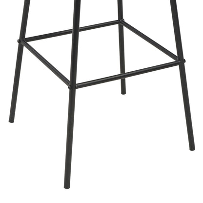 Taburetes De Cocina 2 Uds Madera Maciza De Pino Y Acero Negro_4
