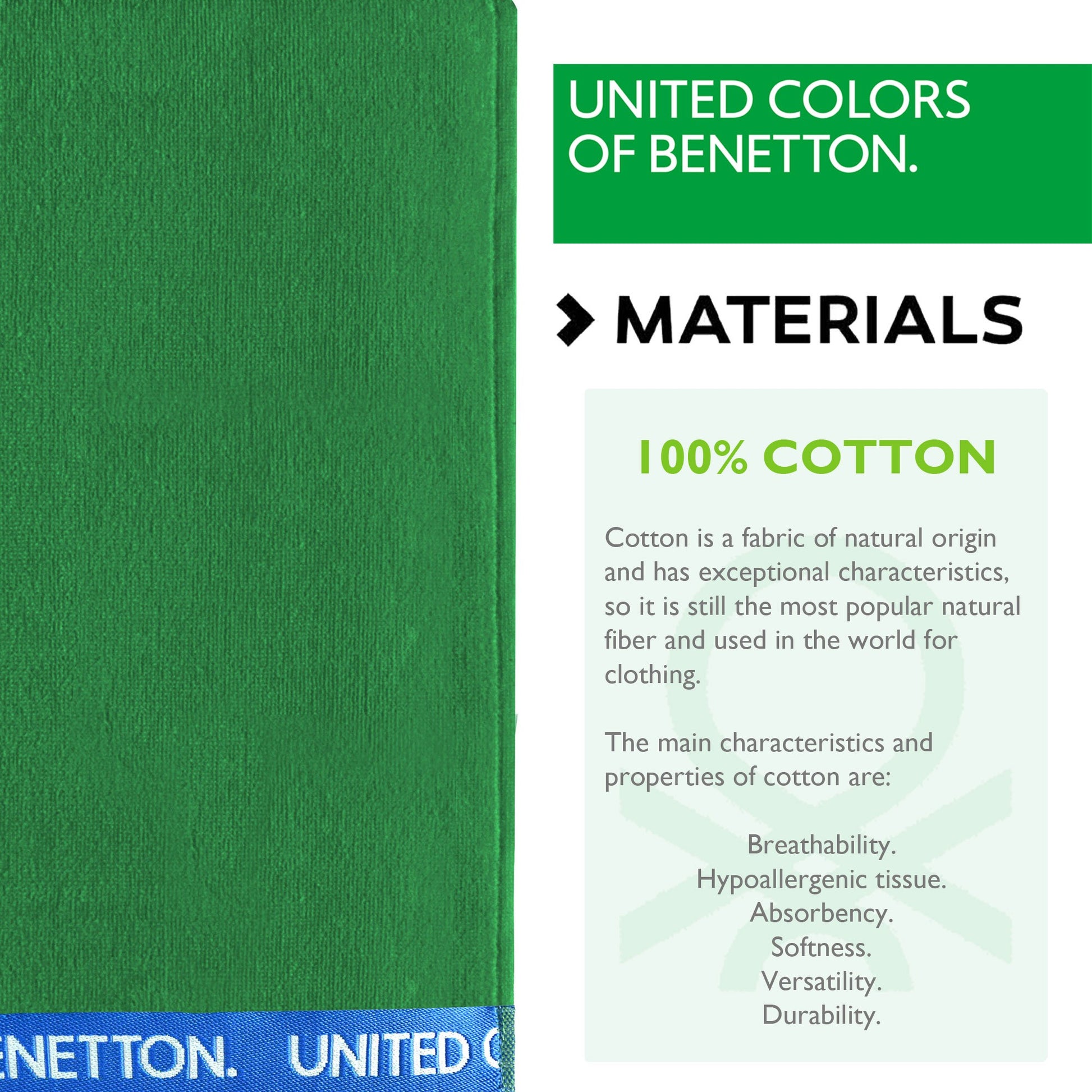 Toalla De Playa 90x160cm 380gsm Velour 100%algodon Verde Casa Benetton_2
