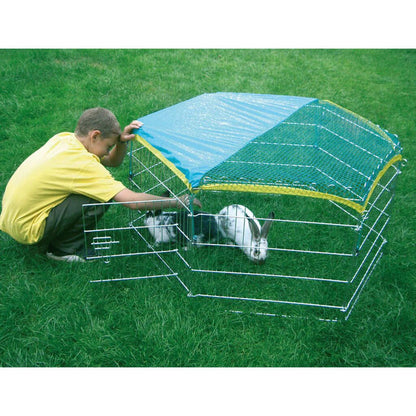 Kerbl Recinto Exterior Animales Pequeños Hexagonal Cromado 56,5x56,5cm_3