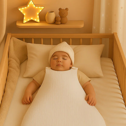 Saco De Dormir De Invierno De Algodón Orgánico Blanco_2